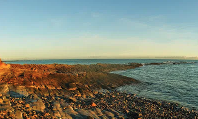 Rock clambering around Beadnell