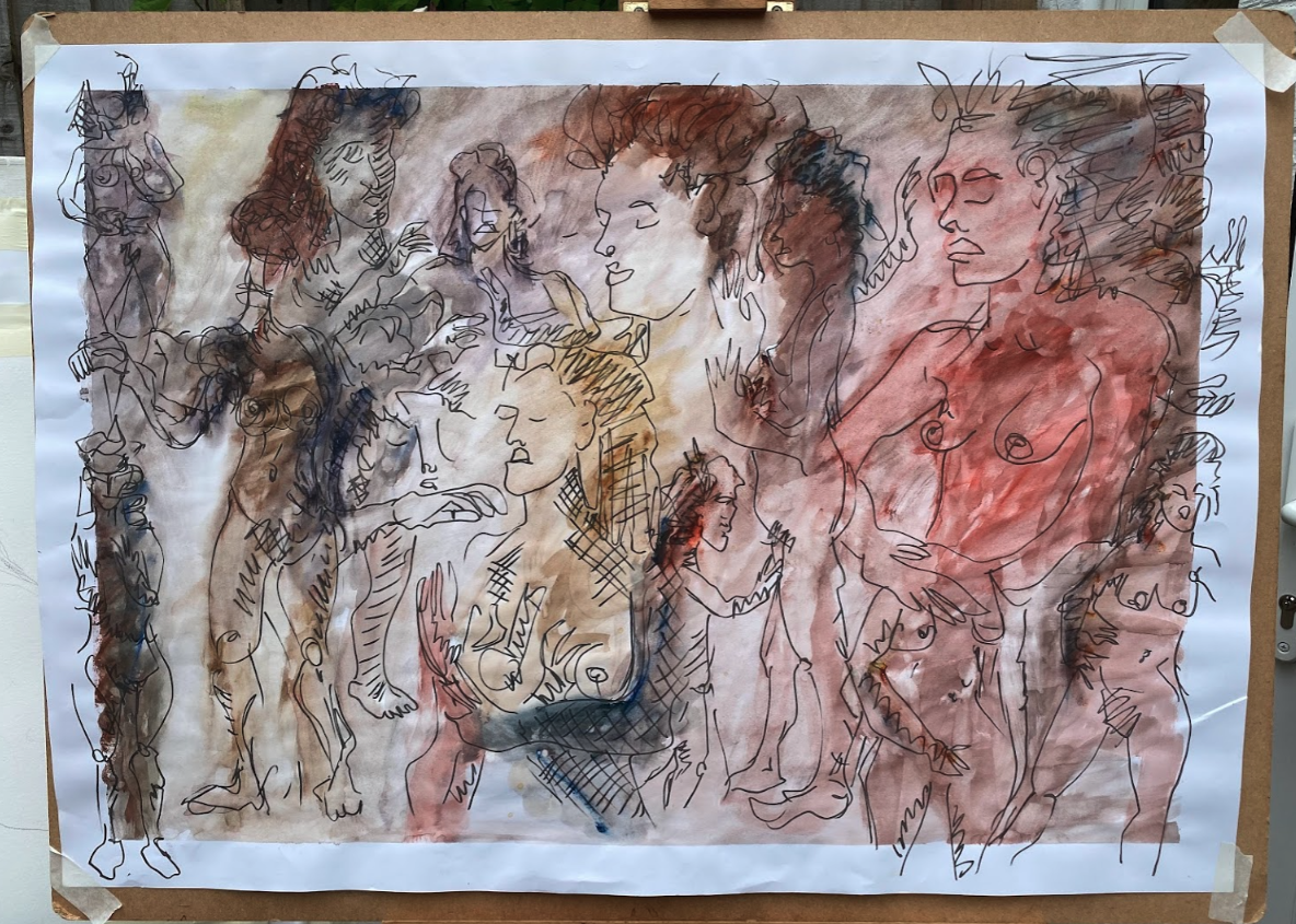 Life Drawings Reworked in Colour