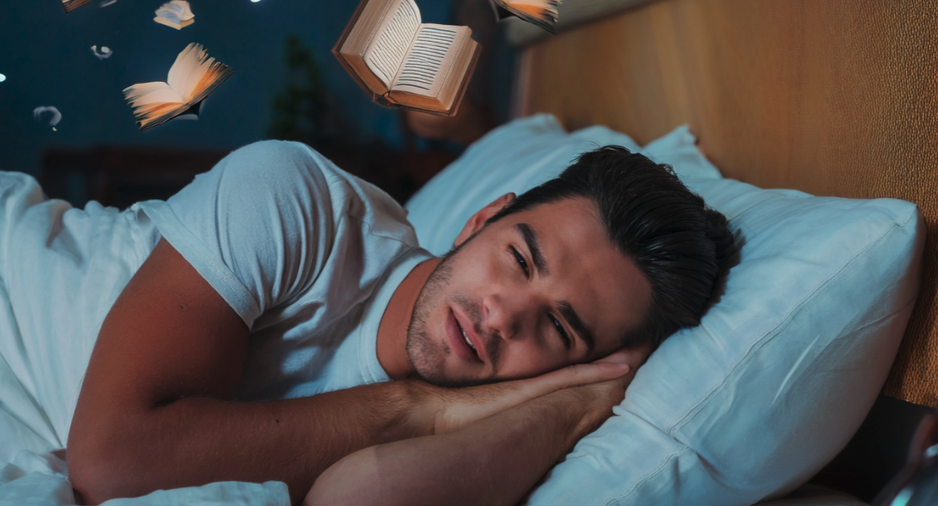 A man asleep and dreaming 